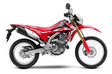 New 2017 HONDA CRF250L ABS RED The CFR250L family of bikes has two great options this year. First, there’s the standard model, with minimal bodywork and a slightly lower seat height. Then there’s the CRF250L Rally, with Rally-style bodywork and features along with more suspension travel and a slightly taller seat height. They both share the same great engine and chassis. Which one is right for you? Why not visit your Honda Dealer in person and find out?